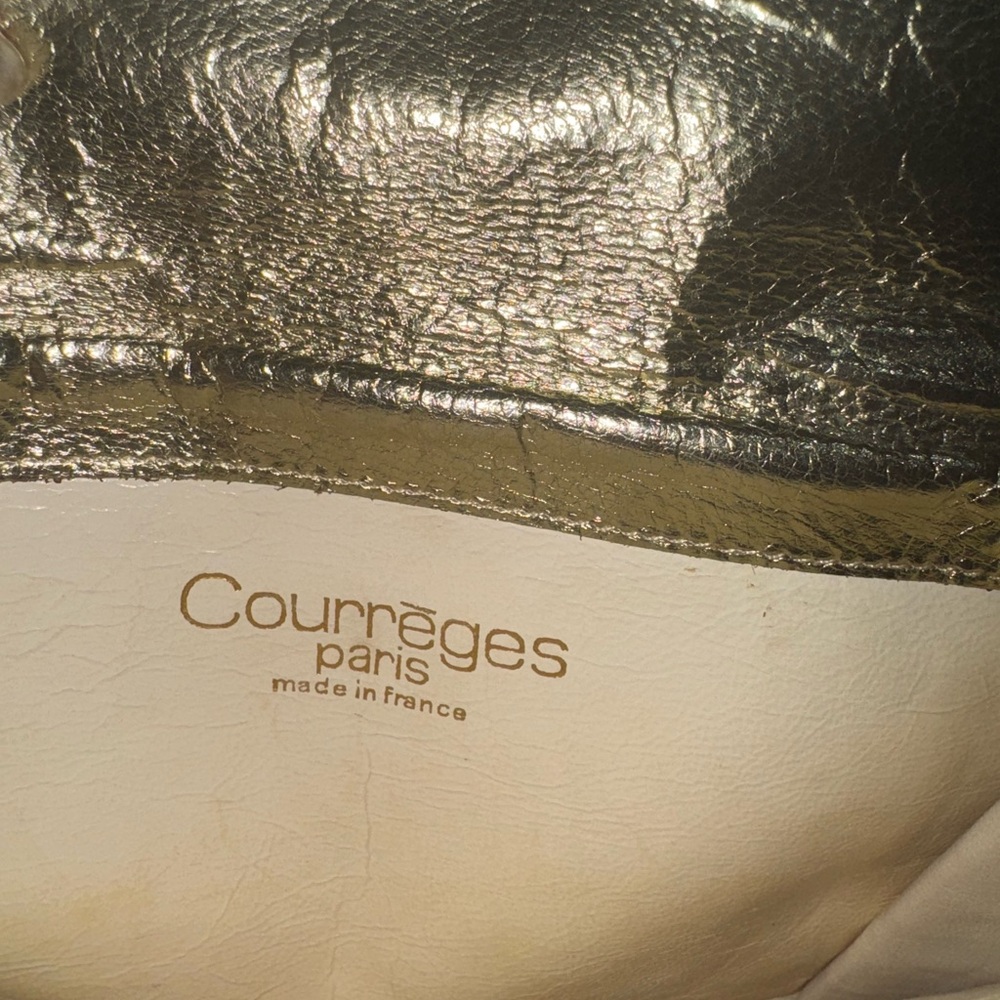 Authentic vintage Courreges Paris small / mini purse gold - mint - Picture 5 of 8